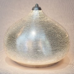 TABLE LAMP ON FLSK SILVERPLATED     - TABLE LAMPS